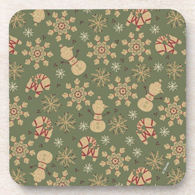 Olaf |  Snowflakes and Magic Pattern Coaster (Front)