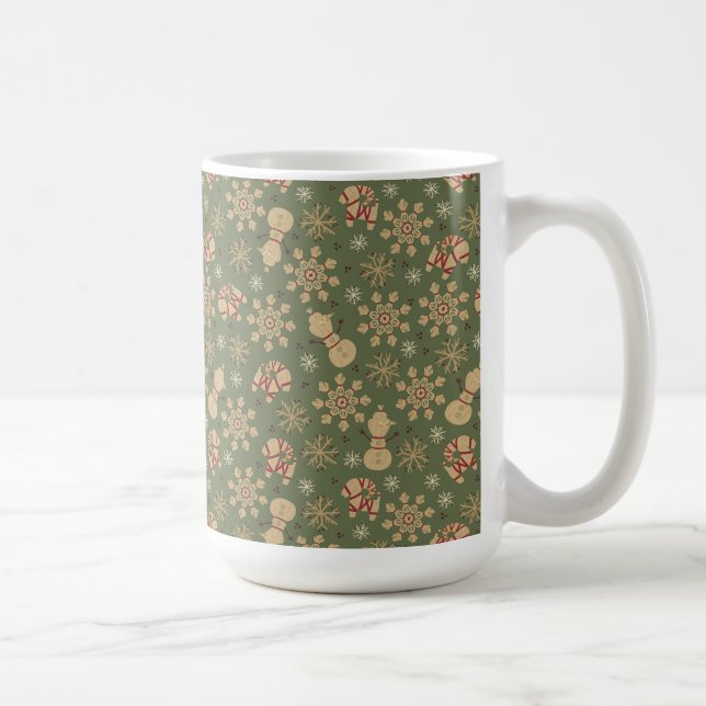 Olaf |  Snowflakes and Magic Pattern Coffee Mug (Right)
