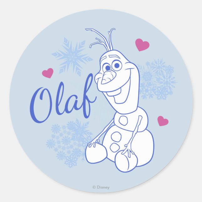 Olaf | Snowflakes Classic Round Sticker (Front)