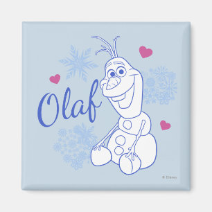 Olaf   Snowflakes Magnet