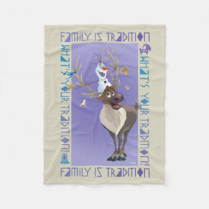 Olaf & Sven   Family is Tradition Fleece Blanket