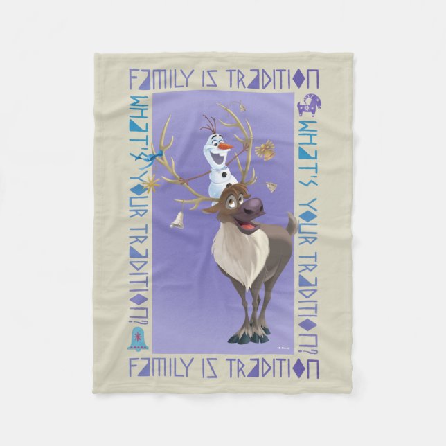 Olaf & Sven | Family is Tradition Fleece Blanket (Front)