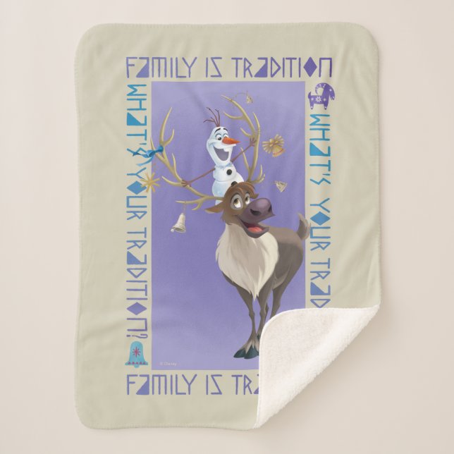 Olaf & Sven | Family is Tradition Sherpa Blanket (Front)