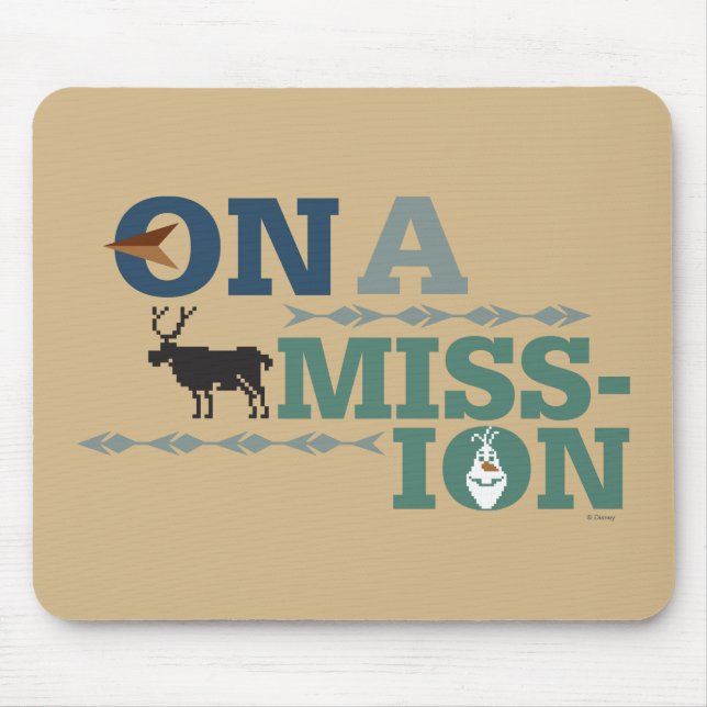 Olaf & Sven | On a Mission Mouse Pad (Front)