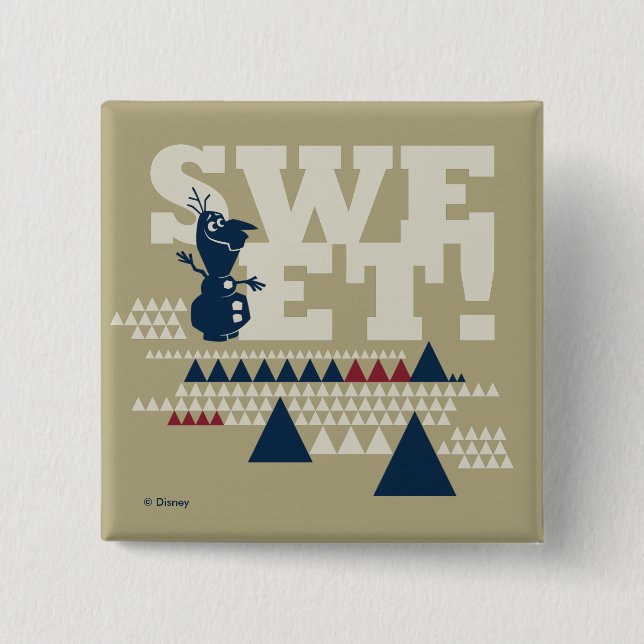 Olaf | Sweet! 2 Inch Square Button (Front)