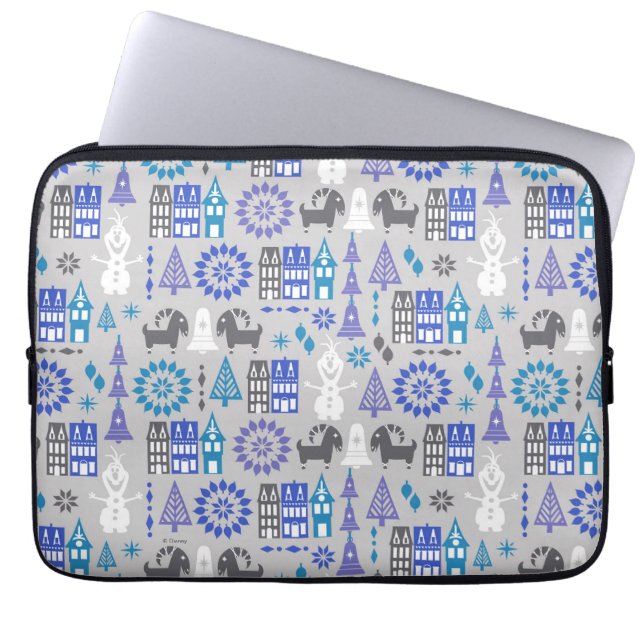 Olaf | Warm Hugs All Around Pattern Laptop Sleeve (Front)