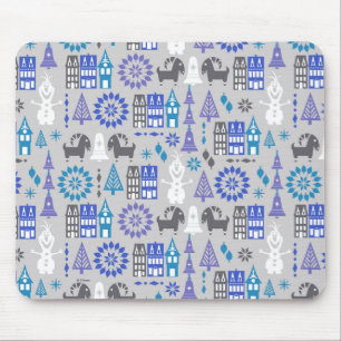 Olaf   Warm Hugs All Around Pattern Mouse Pad