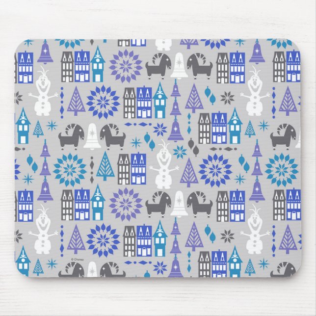 Olaf | Warm Hugs All Around Pattern Mouse Pad (Front)