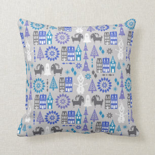 Olaf   Warm Hugs All Around Pattern Throw Pillow