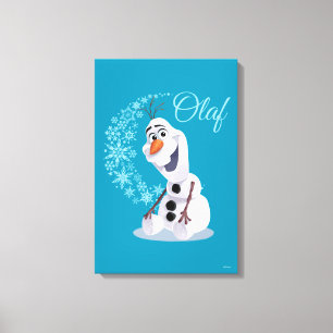 Olaf   Wave of Snowflakes Canvas Print