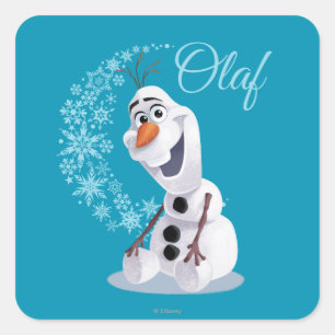 Olaf   Wave of Snowflakes Square Sticker