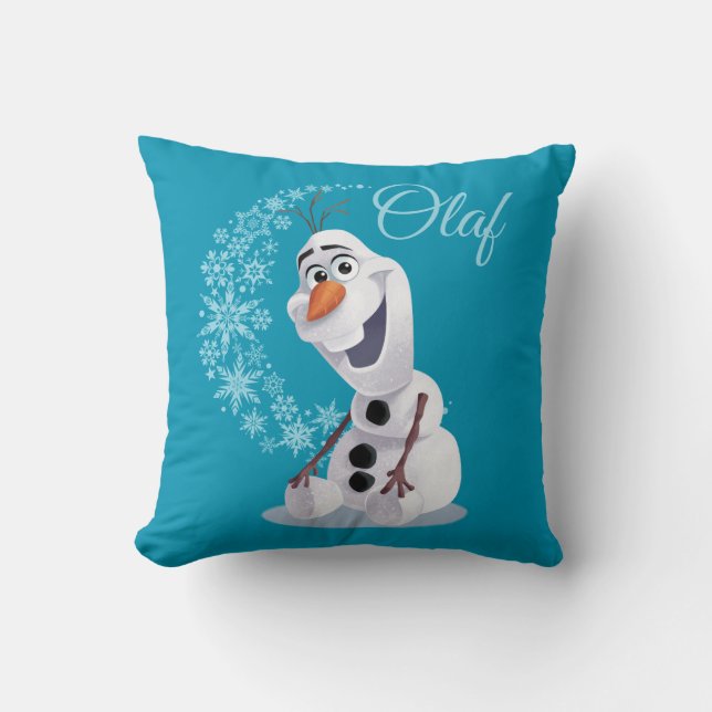 Olaf | Wave of Snowflakes Throw Pillow (Front)