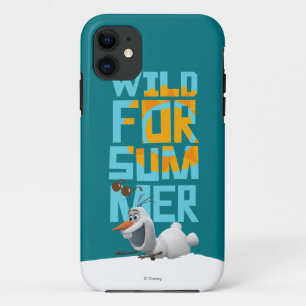 Olaf   Wild for Summer with Orange Circle iPhone 11 Case