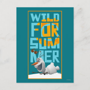 Olaf   Wild for Summer with Orange Circle Postcard