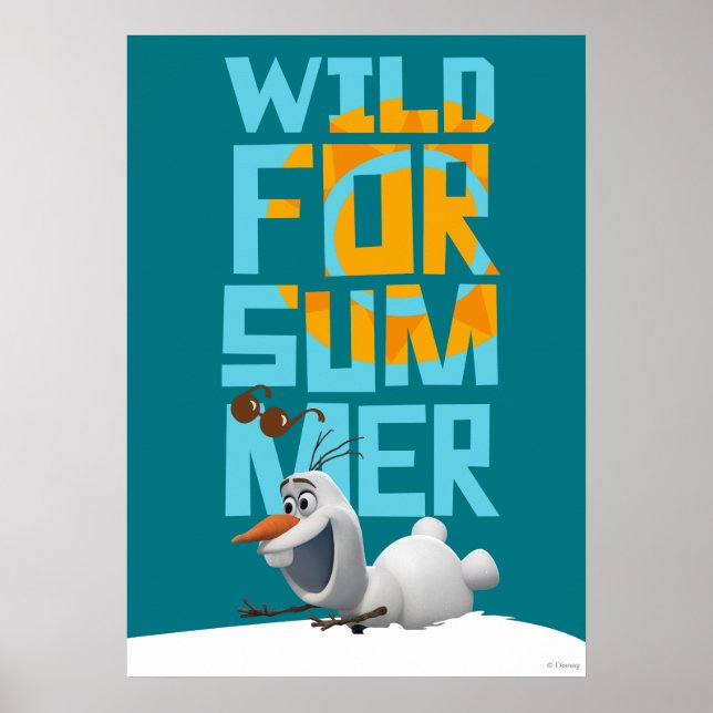 Olaf | Wild for Summer with Orange Circle Poster (Front)