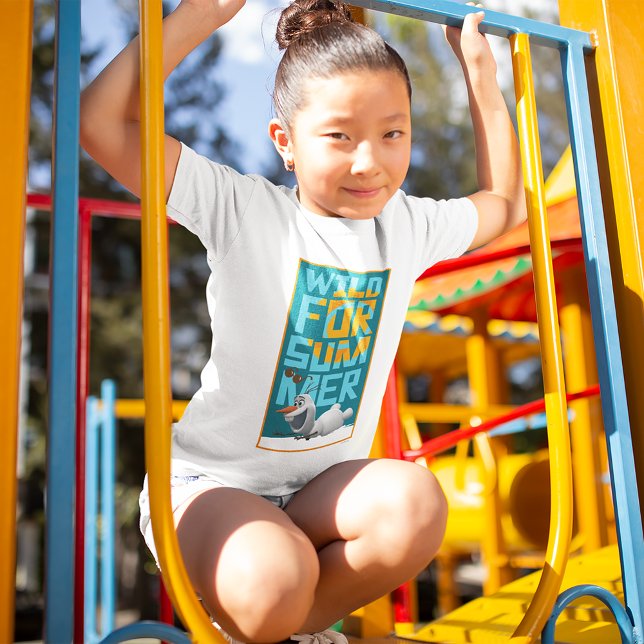 Olaf | Wild for Summer with Orange Circle T-Shirt (Kid wearing t-shirt)