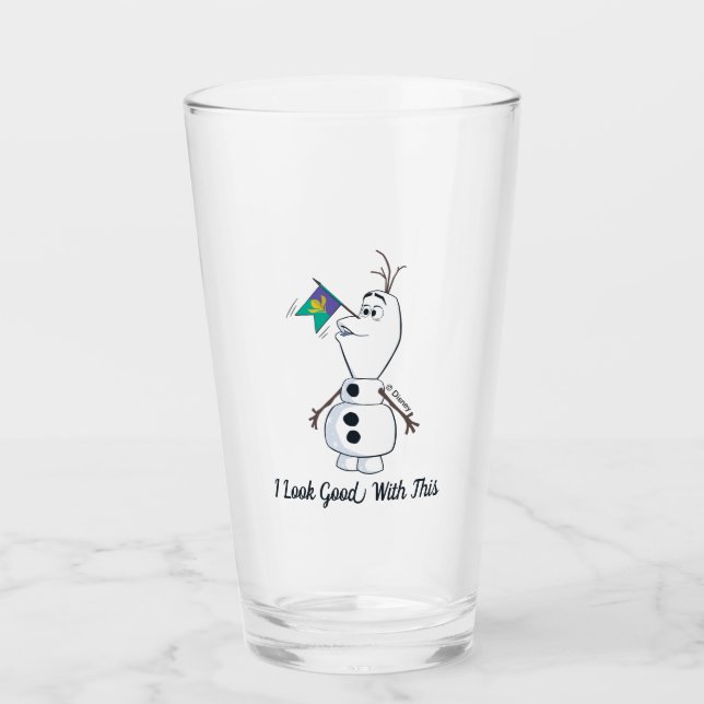 Olaf With Flag Nose Glass (Front)