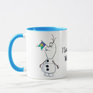 Olaf With Flag Nose Mug
