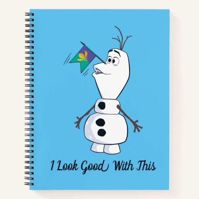 Olaf With Flag Nose Notebook (Front)