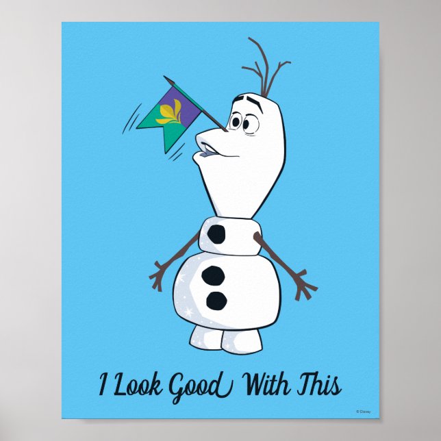 Olaf With Flag Nose Poster (Front)