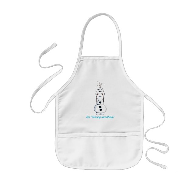 Olaf With No Nose Kids Apron (Front)