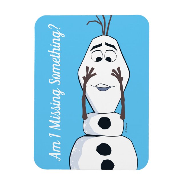 Olaf With No Nose Magnet (Vertical)