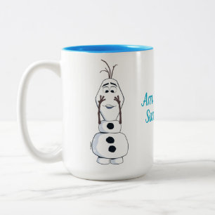 Olaf With No Nose Two-Tone Coffee Mug