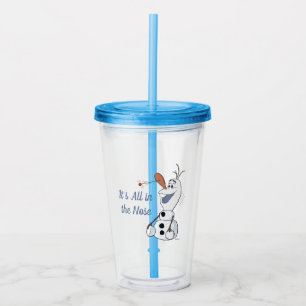 Olaf With Paddle Ball Nose Acrylic Tumbler
