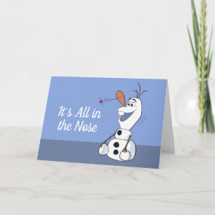 Olaf With Paddle Ball Nose Card