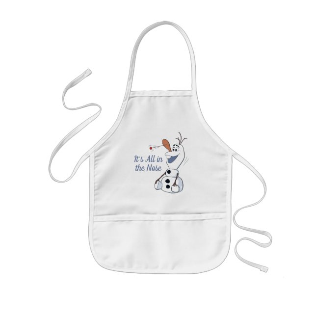 Olaf With Paddle Ball Nose Kids Apron (Front)