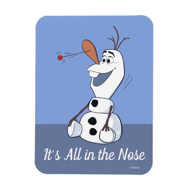 Olaf With Paddle Ball Nose Magnet (Vertical)