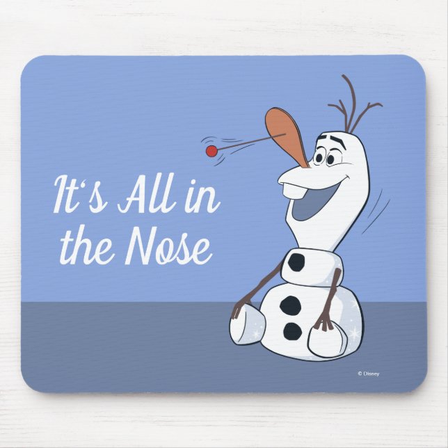 Olaf With Paddle Ball Nose Mouse Pad (Front)