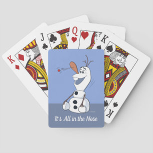 Olaf With Paddle Ball Nose Playing Cards