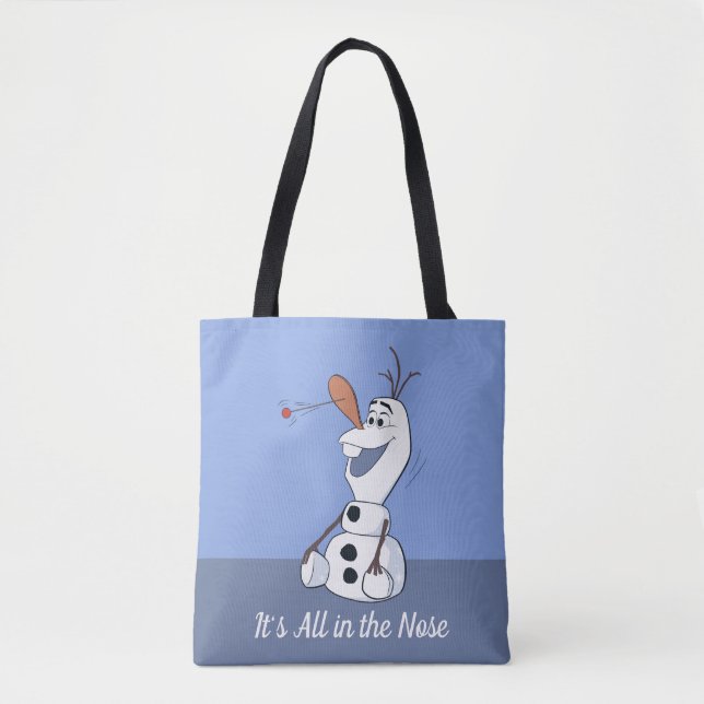 Olaf With Paddle Ball Nose Tote Bag (Front)