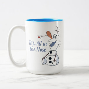 Olaf With Paddle Ball Nose Two-Tone Coffee Mug