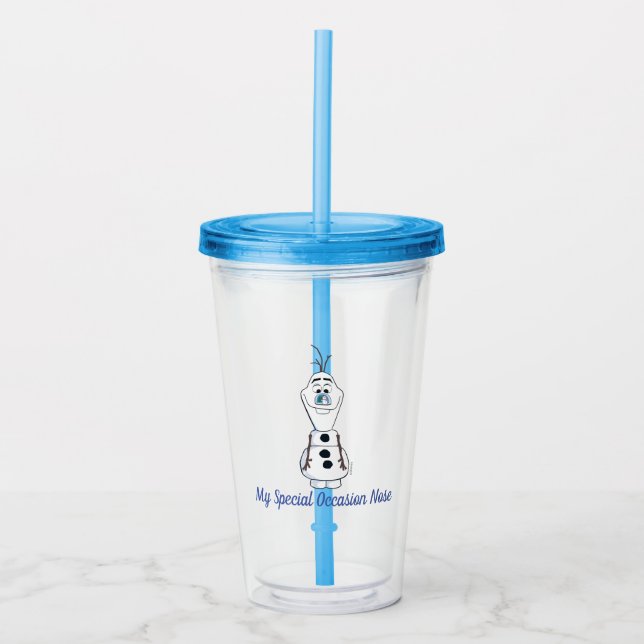 Olaf With Snowglobe Nose Acrylic Tumbler (Front)