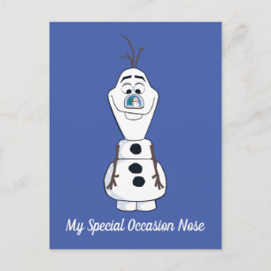 Olaf With Snowglobe Nose Postcard