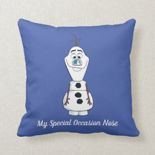 Olaf With Snowglobe Nose Throw Pillow