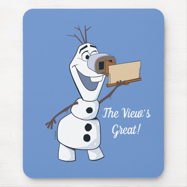 Olaf With Viewfinder Nose Mouse Pad (Front)