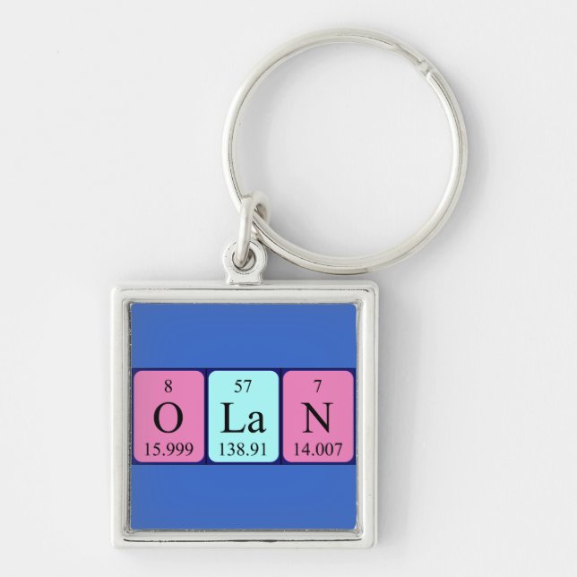 Olan periodic table name keyring (Front)