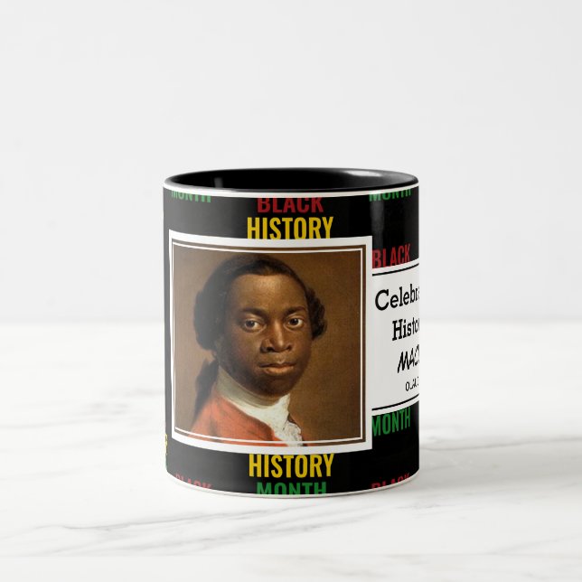 OLAUDAH EQUIANO Unknown Man | Black History Month Two-Tone Coffee Mug (Center)