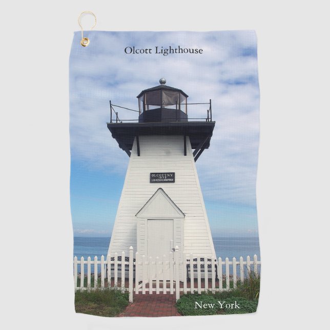 Olcott Lighthouse golf towel (Front)