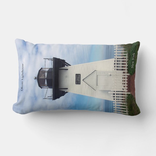 Olcott Lighthouse lumbar pillow (Front)