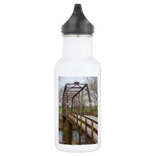 Old 1912 Green Bridge Stainless Steel Water Bottle