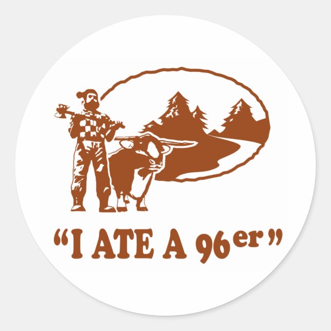 Old 96er classic round sticker (Front)