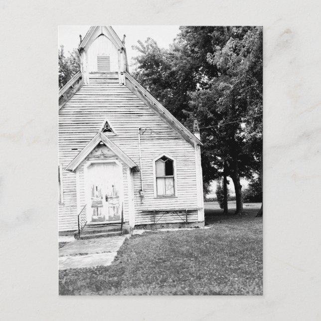 Old Abandoned Architecture Indiana Church  Photo Postcard (Front)