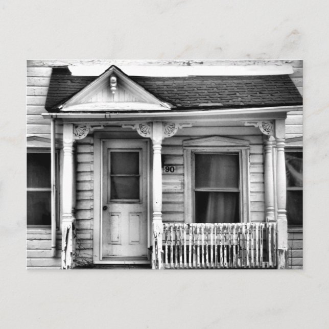 Old Abandoned House Number 90 BW Postcard (Front)
