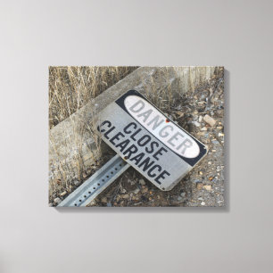 Old Abandoned Railroad Sign Canvas Print