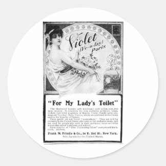 Old Advert For My Lady’s Toilet Classic Round Sticker