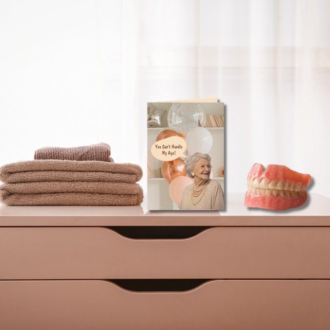 Old Age Funny Folded Birthday Greeting Card (Creator Uploaded)